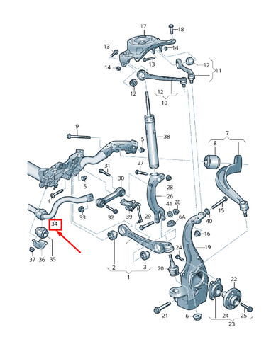 Audi stabilisator vorne - b8,